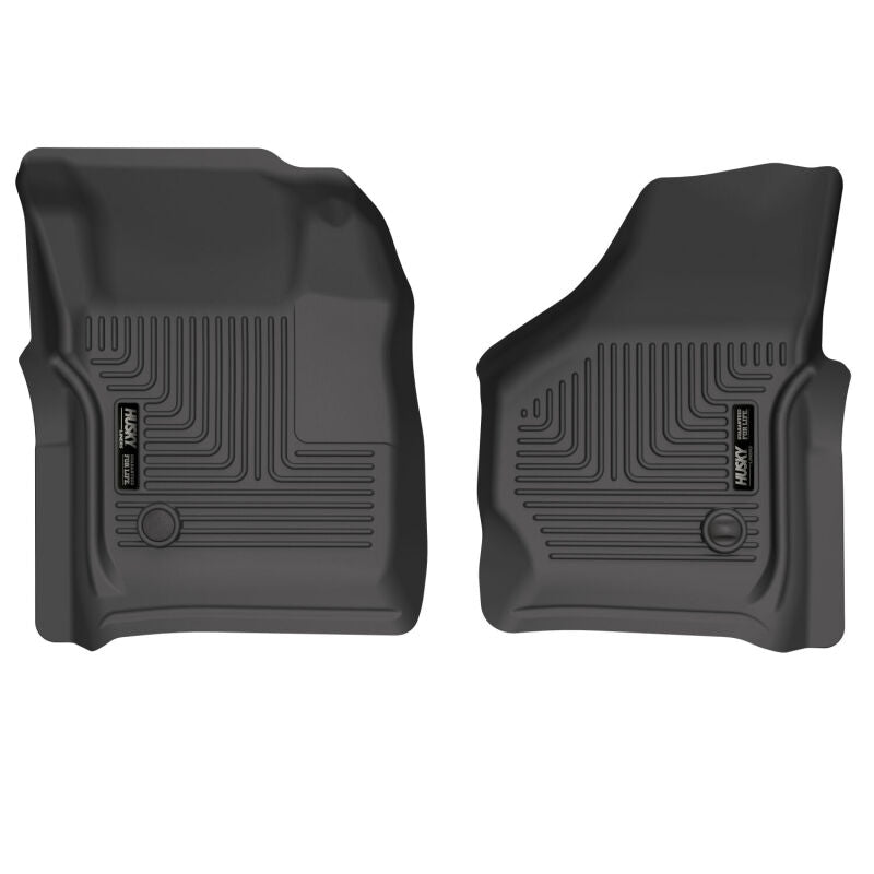 Husky Liners WeatherBeater Floor Liners - 99-07 Ford F-250 Super Duty Crew Cab WeatherBeater Front Floor Liners (Black)