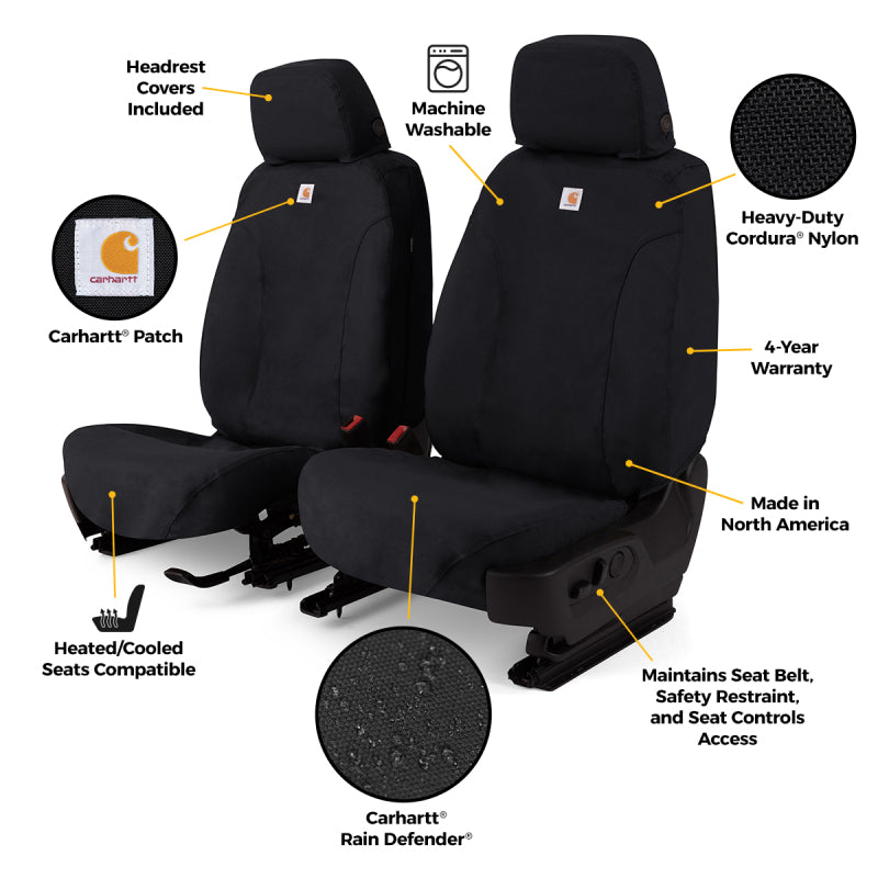Covercraft 26 Jeep Wrangler Front Buckets El Carhartt Super Dux SeatSaver Custom Front Row Seat Cover - SSC2654COBK - view 2