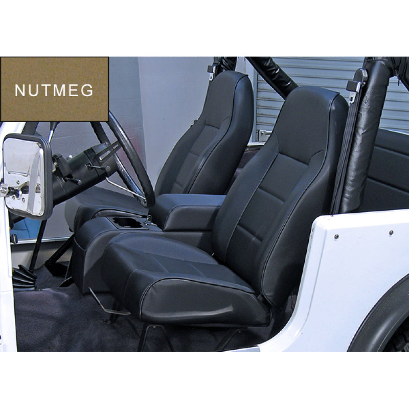 Rugged Ridge High-Back Front Seat Non-Recline Nutmeg for 1976-2002 Jeep CJ / Wrangler - view 2