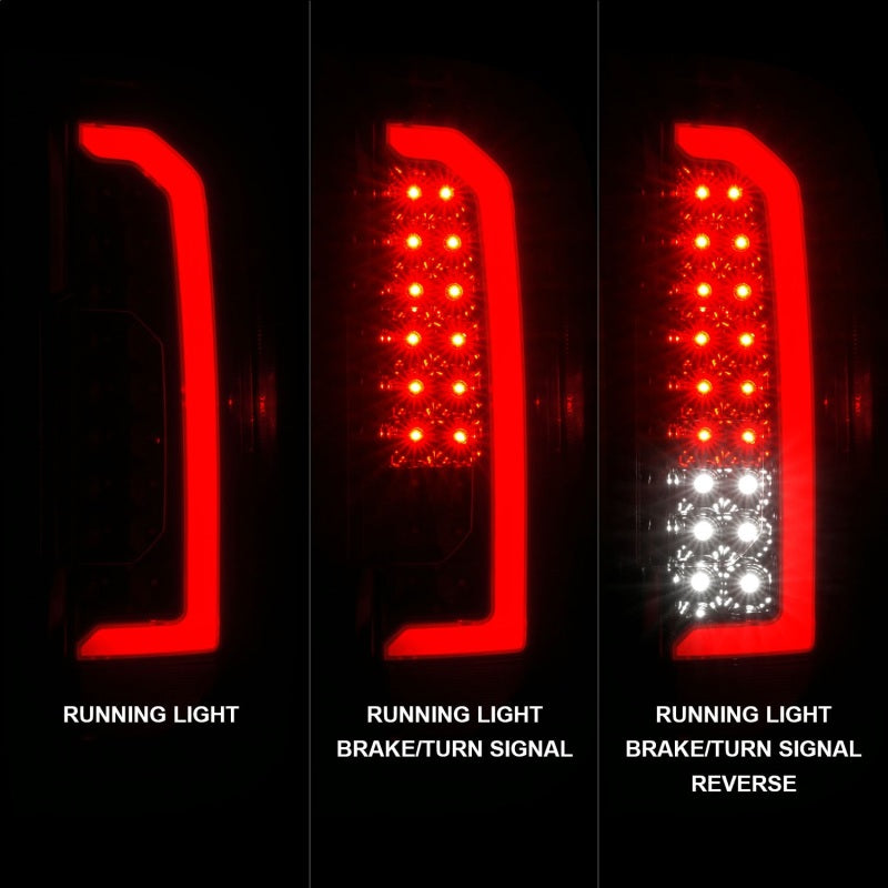 ANZO LED Light Bar Tail Lights, Black Housing, Clear Lens - 2015-2022 GMC Canyon - ANZO part 311434 view 2