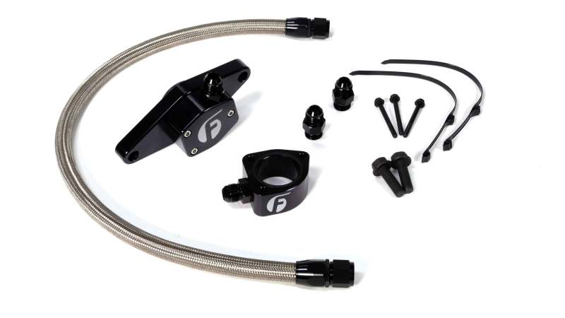 Fleece Performance Coolant Bypass Kit with Stainless Braided Line - 1998.5-2002 Dodge Ram 2500/3500 5.9L 24-Valve Cummins (VP44) - Fleece part FPE-CLNTBYPS-CUMMINS-VP-SS view 2