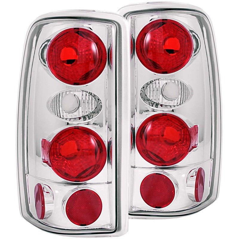 ANZO Euro Tail Lights, Chrome - 2000-2006 Chevy Suburban & Tahoe, 2000-2006 GMC Yukon & Yukon XL - ANZO part 211008