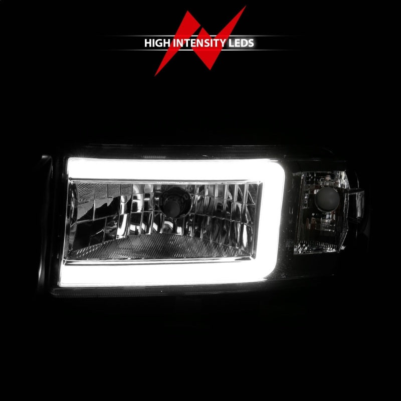 ANZO Crystal Plank Style Headlights, Chrome - 1994-2001 Ram 1500, 1994-2002 Ram 2500/3500 (Dual light models only) - ANZO part 111555 view 5