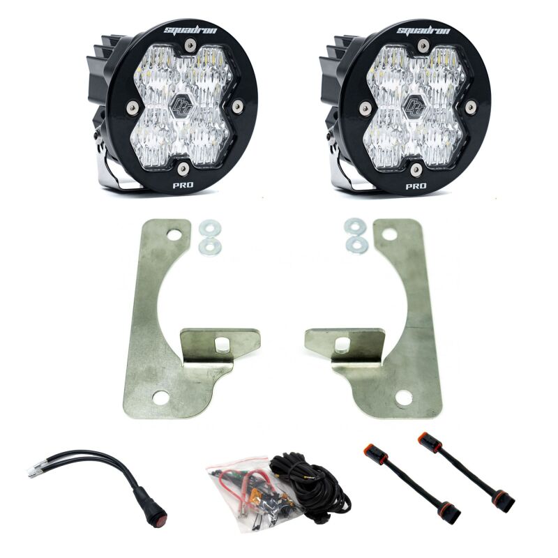 Baja Designs LED Light Kits - Jeep Wrangler & Gladiator - 18-25 JL/JT / 20-25 Gladiator Squadron-R Sport 2.0 Fog Kit OE Rubicon Bumper (WC)-Clear (part 440048)