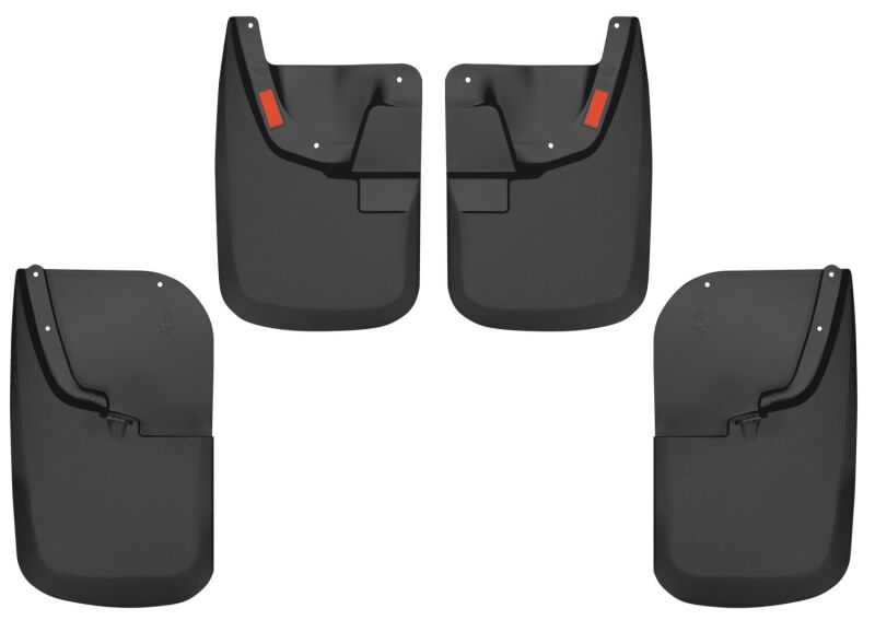 Husky Liners Custom-Molded Mud Guards - 11-16 Ford F-250 Super Duty/F-350 Super Duty Front and Rear Mud Guards - Black