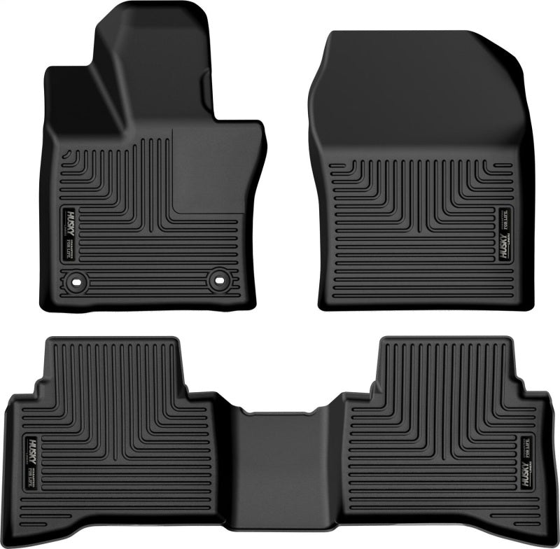 Husky Liners WeatherBeater Floor Liners - Toyota & Lexus - 2023 Toyota Prius Weatherbeater Black Front & 2nd Seat Floor Liners (part 99431)