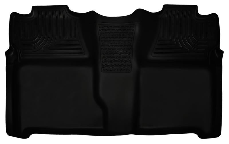 Husky Liners WeatherBeater Floor Liners - Ram 2500/3500, Ford Super Duty & GM 2500HD/3500HD - 07-13 Chevy Silverado 1500/2500HD Crew Cab PU Weatherbeater Black 2nd Seat Floor Liner (part 19201)