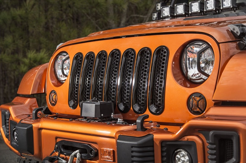 Rugged Ridge Grille Inserts Perforated for 2007-2018 Jeep Wrangler - view 5