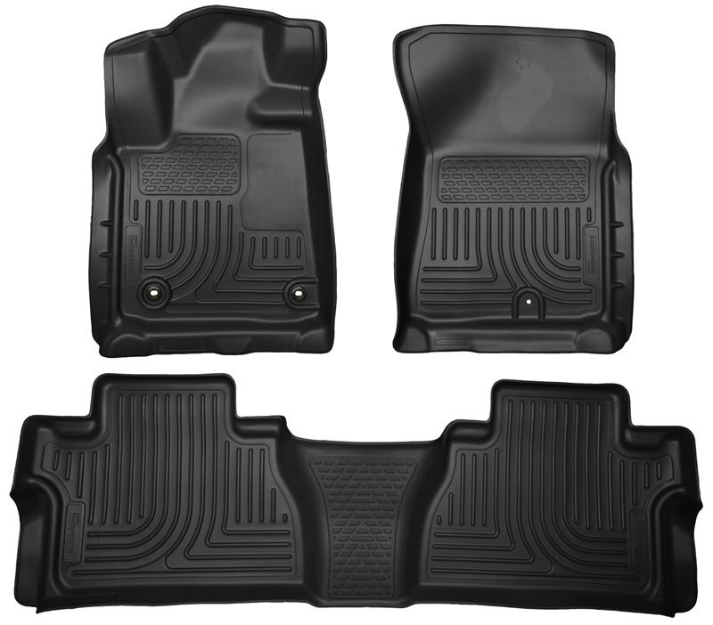 Husky Liners WeatherBeater Floor Liners - Toyota Tundra - 14 Toyota Tundra Weatherbeater Black Front & 2nd Seat Floor Liners (part 99581)