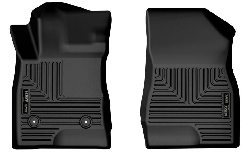 Husky Liners X-act Contour Floor Liners - Ford Explorer & Lincoln Aviator - 2020 Lincoln Aviator X-Act Contour Front Black Floor Liners (part 55791)