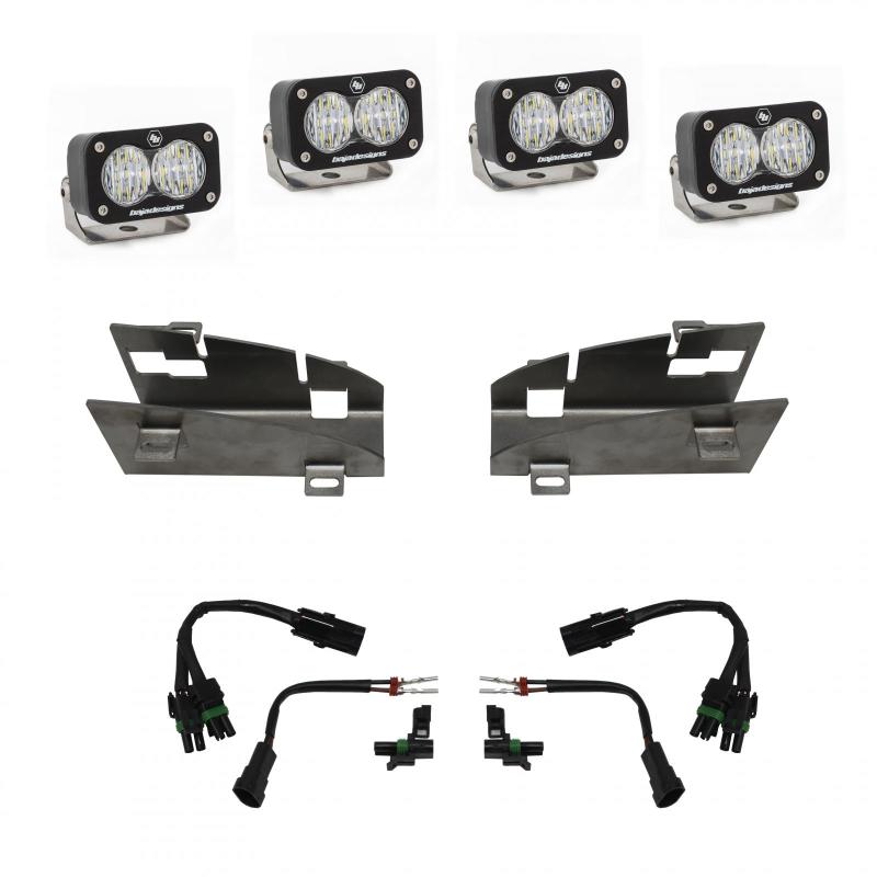 Baja Designs LED Light Kits - Ram - 2019+ Dodge Ram Rebel 1500 S2 Dual Fog Pocket Kit (part 448024)