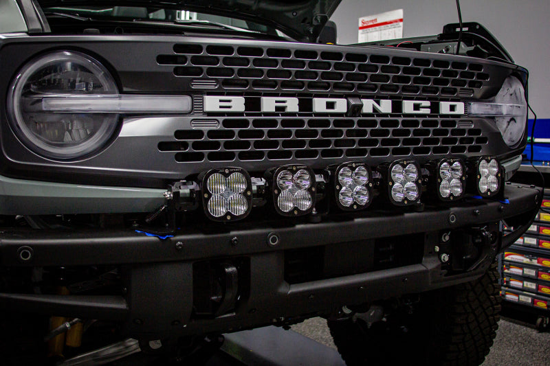 Baja Designs LED Light Kits - Ford Bronco - 2021+ Ford Bronco 6 XL Linkable Light Bar Kit Plastic Bumper Mount w/Upfitter (part 447768UP)