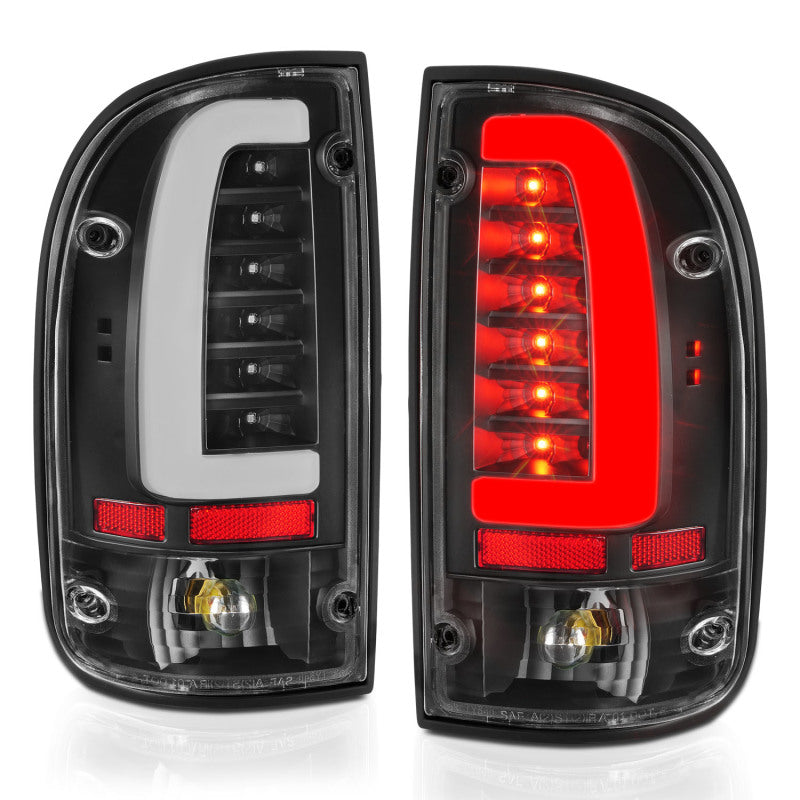ANZO LED Tail Lights, Black Housing, Clear Lens - 1995-2000 Toyota Tacoma - ANZO part 311353 view 2