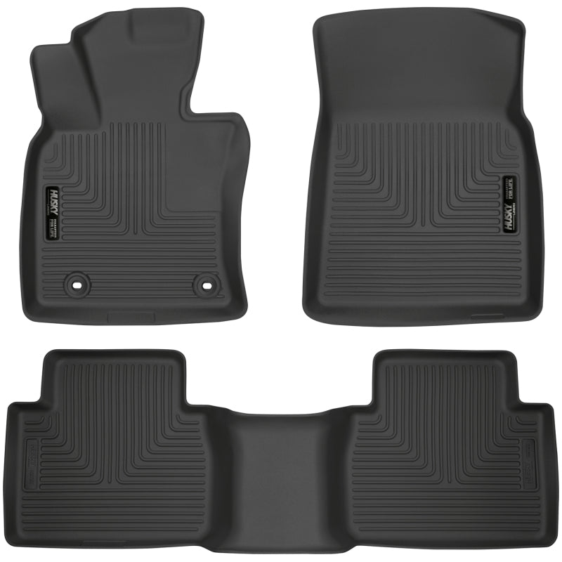 Husky Liners WeatherBeater Floor Liners - Toyota & Lexus - 2018 Toyota Camry Weatherbeater Black Front & 2nd Seat Floor Liners (part 95731)