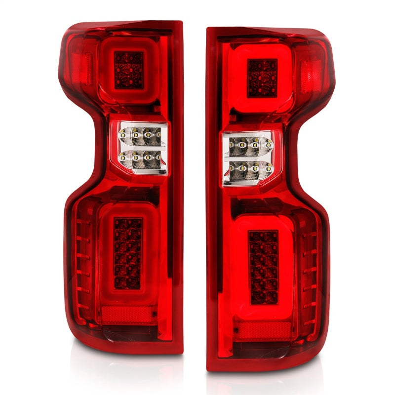 ANZO Full LED Sequential Tail Lights, Chrome Housing, Red/Clear Lens - 2019-2026 Chevy Silverado 1500, 2020-2026 Chevy Silverado 2500HD/3500HD (Factory LED models) - ANZO part 311416 view 6
