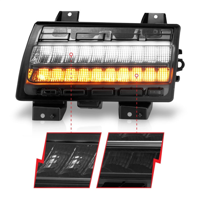 ANZO Full LED Sequential Fender Lights, Smoke Lens - 2018-2025 Jeep Wrangler, 2020-2025 Jeep Gladiator (For models with factory LED fender lights) - ANZO part 511088 view 3