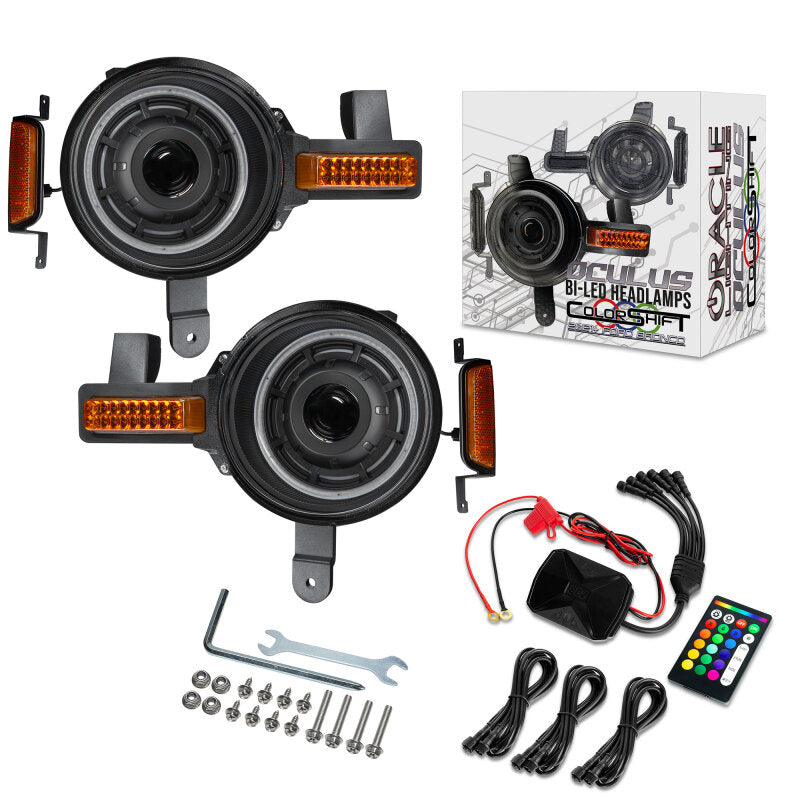 ORACLE Lighting 2021+ Ford Bronco Oculus Bi-LED Projector Headlights - ColorSHIFT LED - 5886-BC2