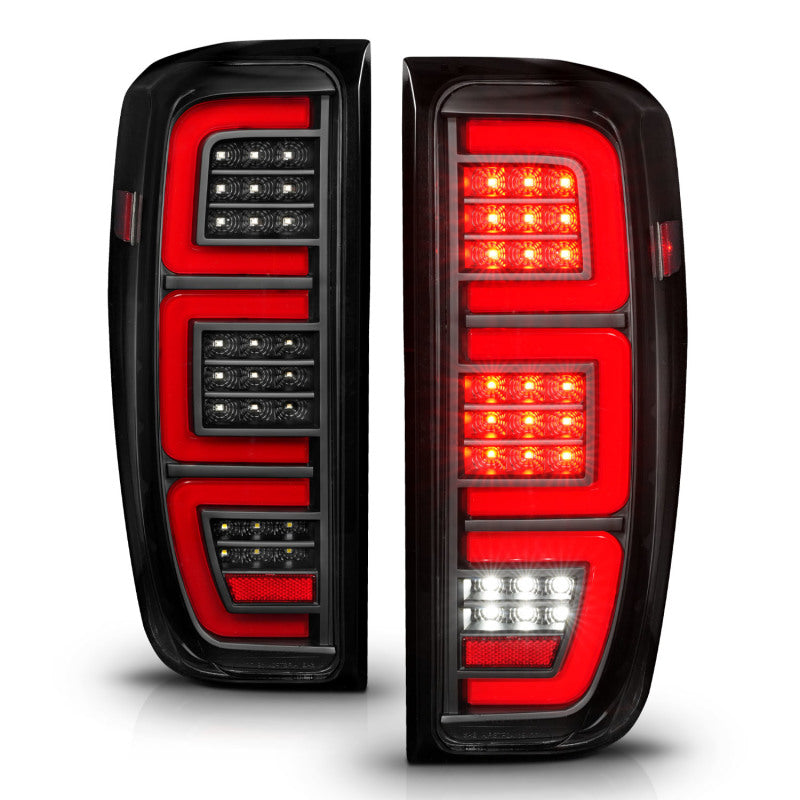ANZO Full LED Sequential Tail Lights w/ Initiation Lighting, Black Housing, Clear Lens - 2019-2023 GMC Sierra 1500, 2020-2023 GMC Sierra 2500HD/3500HD (Factory LED models) - ANZO part 311459 view 2