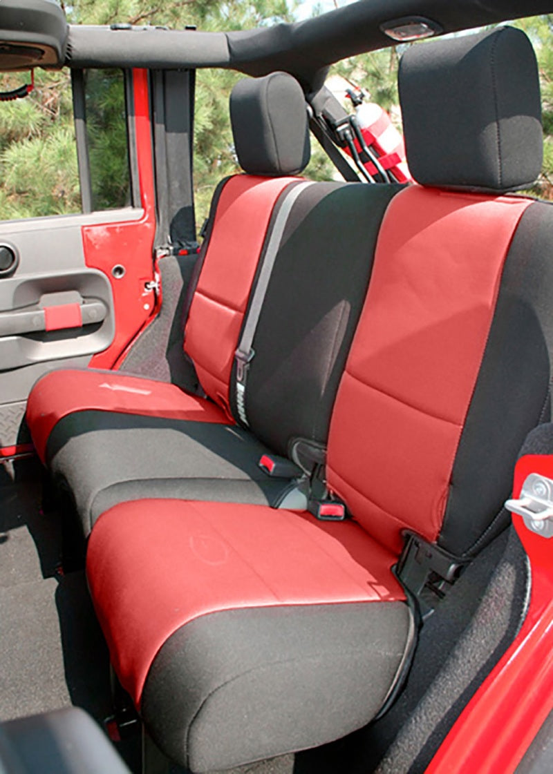 Rugged Ridge Seat Cover Kit Black/Red for 2011-2018 Jeep Wrangler JK 2dr - view 3