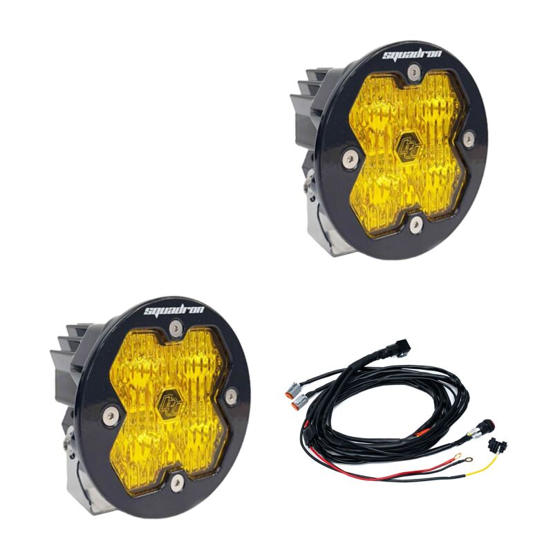 Baja Designs Squadron-R LED Light Pods - Squadron-R 2.0 Sport LED Wide Cornering (Pair) - Baja Amber (part 5878152)