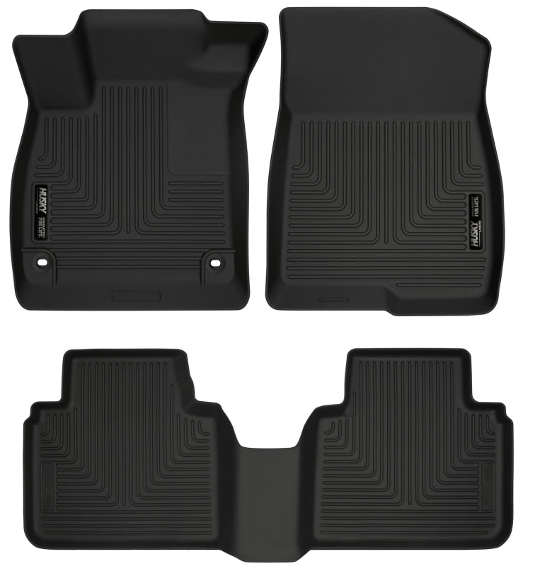Husky Liners WeatherBeater Floor Liners - Honda & Acura - 2018 Honda Accord WeatherBeater Black Front & 2nd Seat Floor Liners (part 95741)