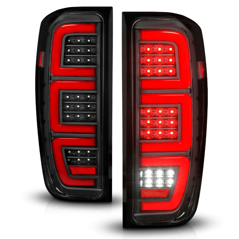 ANZO Full LED Sequential Tail Lights w/ Initiation Lighting, Black Housing, Clear Lens - 2019-2024 GMC Sierra 1500, 2020-2025 GMC Sierra 2500HD/3500HD (Halogen models only) - ANZO part 311457 view 2