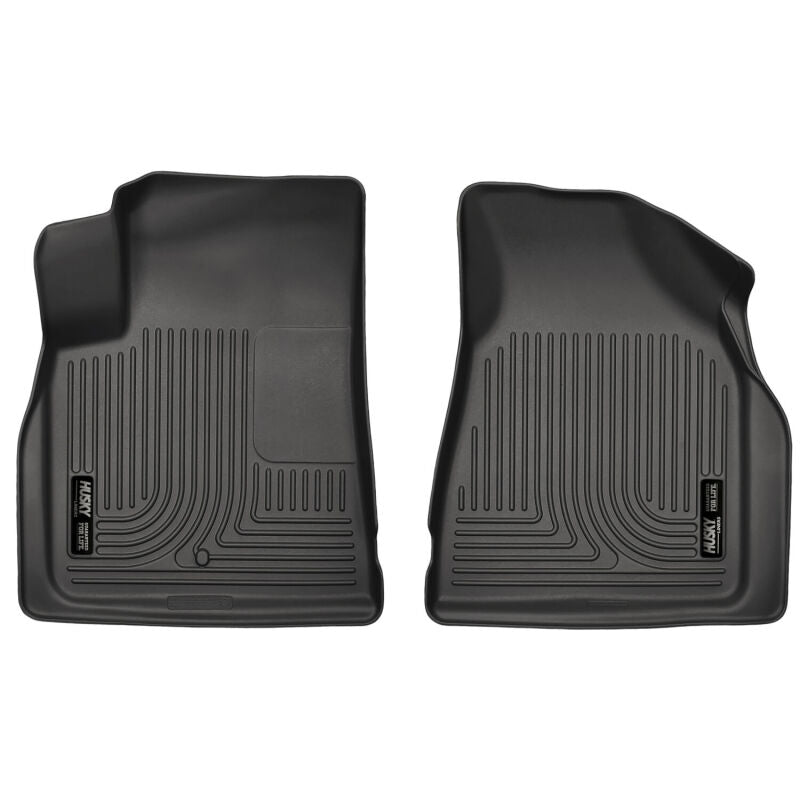 Husky Liners WeatherBeater Floor Liners - Chevy, GMC, Buick & Cadillac - 09-14 Chevy Traverse/07-14 GMC Acadia Weatherbeater Black Front Floor Liners (part 18211)