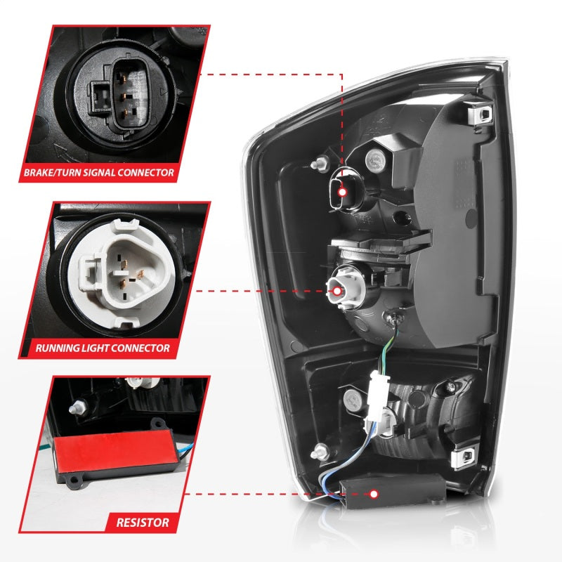 ANZO LED Light Bar Sequential Tail Lights, Black Housing, Smoke Lens - 2016-2021 Toyota Tacoma - ANZO part 311401 view 4