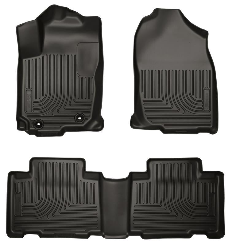 Husky Liners WeatherBeater Floor Liners - Toyota & Lexus - 13 Toyota RAV4 Weatherbeater Black Front & 2nd Seat Floor Liners (part 98971)