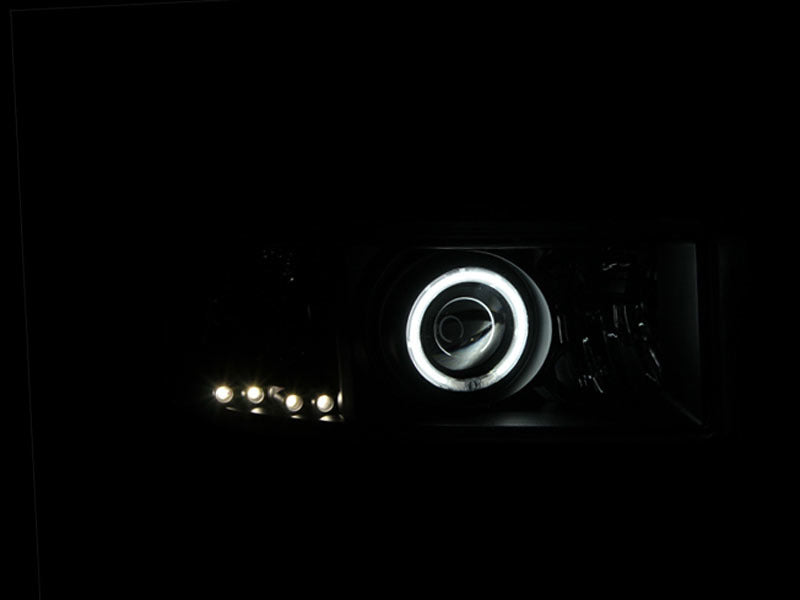 ANZO Projector RX Halo Headlights, Black - 1994-2001 Ram 1500, 1994-2002 Ram 2500/3500 - ANZO part 111065 view 3