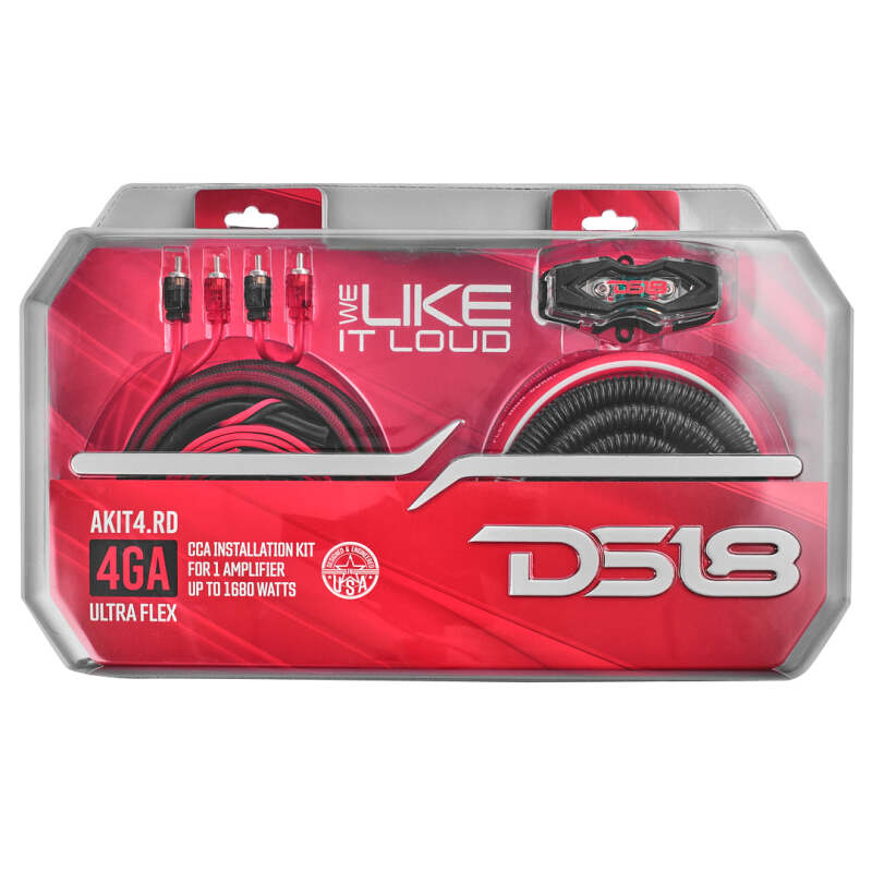 DS18 4-Gauge Amplifier Installation Kit - Advance - Red - AKIT4.RD - view 4