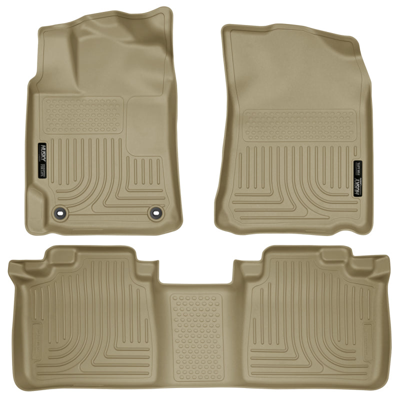 Husky Liners WeatherBeater Floor Liners - Toyota & Lexus - 2012 Toyota Camry WeatherBeater Combo Tan Floor Liners (part 98903)
