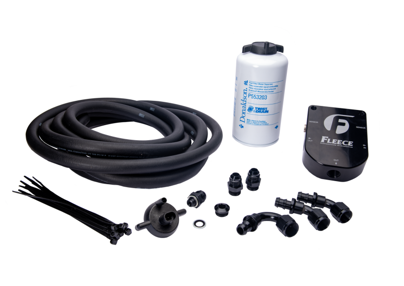 Fleece Performance Auxiliary Fuel Filter Kit - 1998.5-2002 Dodge Ram 2500/3500 5.9L 24-Valve Cummins (VP44) - Fleece part FPE-34780