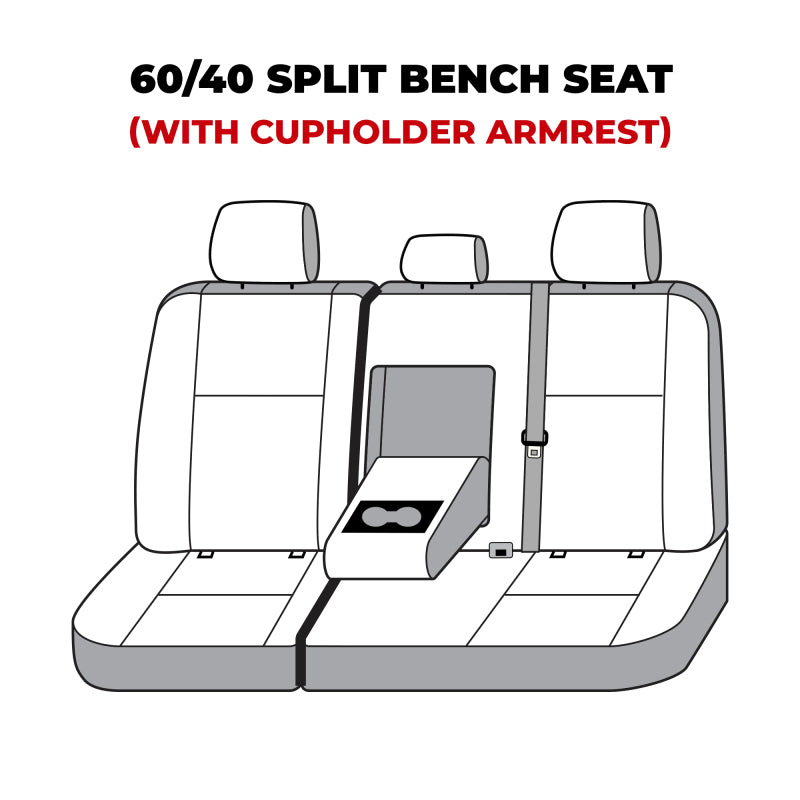 Covercraft 22-23 Toyota Tundra Polycotton SeatSaver Custom Second Row Seat Covers - Charcoal - SS8538PCCH - view 3