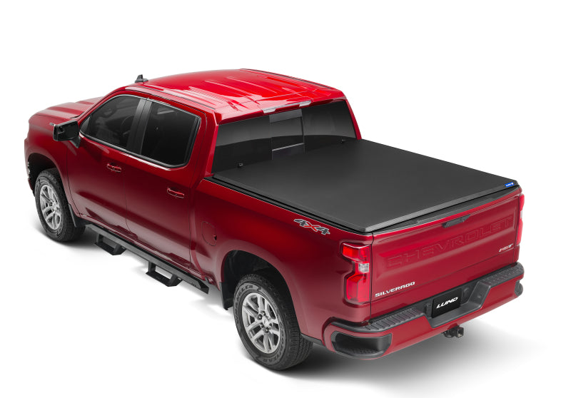 Lund 5ft. Bed Hard Fold Tonneau Cover for 2015-2017 Chevy Colorado Fleetside - Black