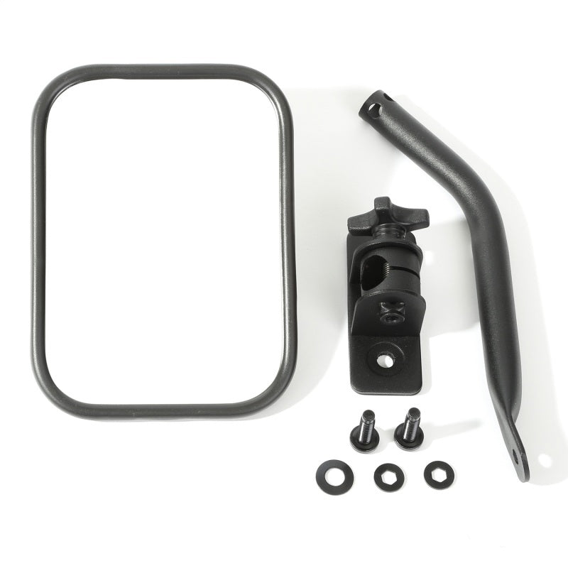 Rugged Ridge Textured Black Rectangular Quick Release Mirror Kit for 1997-2018 Jeep Wrangler