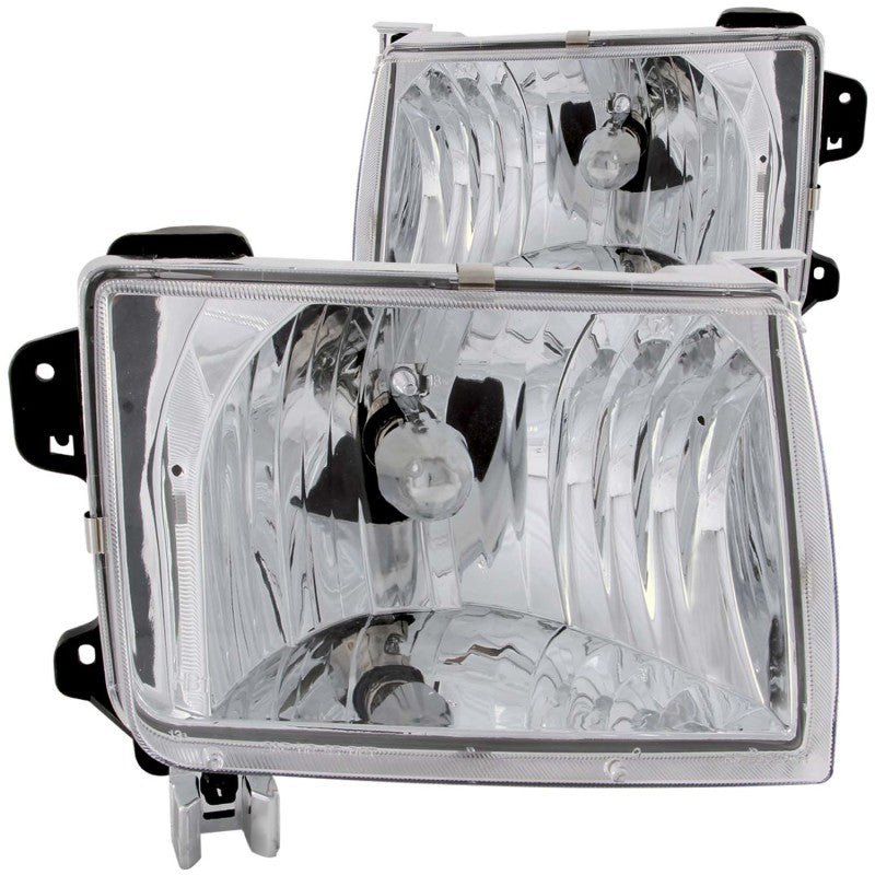 ANZO Crystal Headlights, Chrome - 1998-2000 Nissan Frontier, 2000-2001 Nissan Xterra - ANZO part 111049