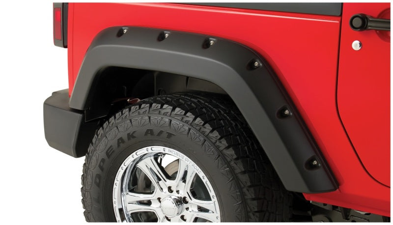 Bushwacker Pocket Style Flares 2pc Fits 2-Door Sport Utility Only for 2007-2018 Jeep Wrangler - Black - view 3
