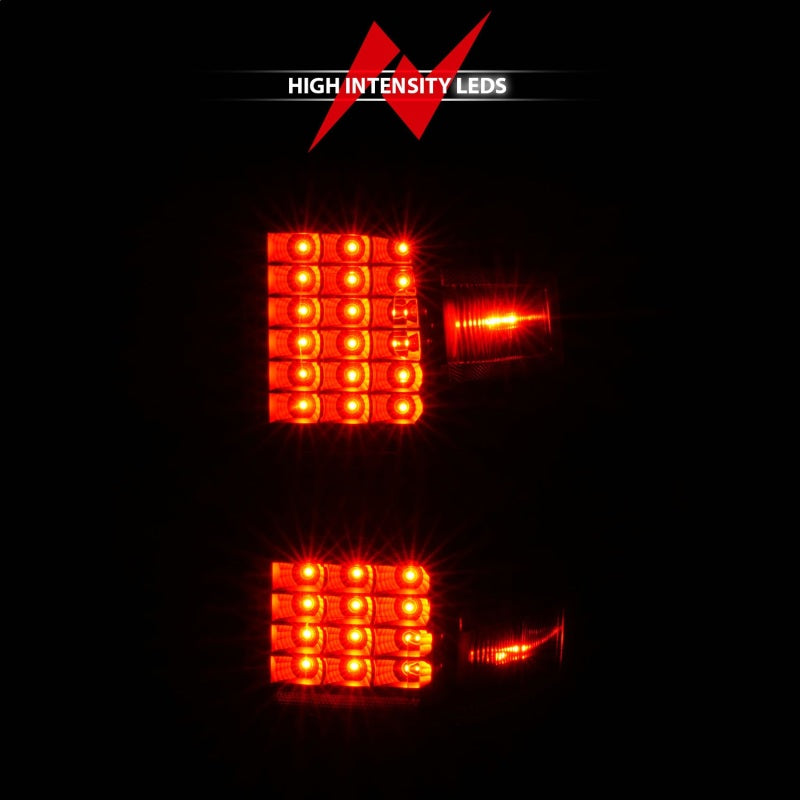 ANZO LED Tail Lights, Black Housing, Clear Lens - 2014-2018 Chevy Silverado 1500, 2015-2019 Chevy Silverado 2500HD/3500HD, 2015-2019 GMC Sierra 2500HD/3500HD (Not for OE factory LED models) - ANZO part 311423 view 5