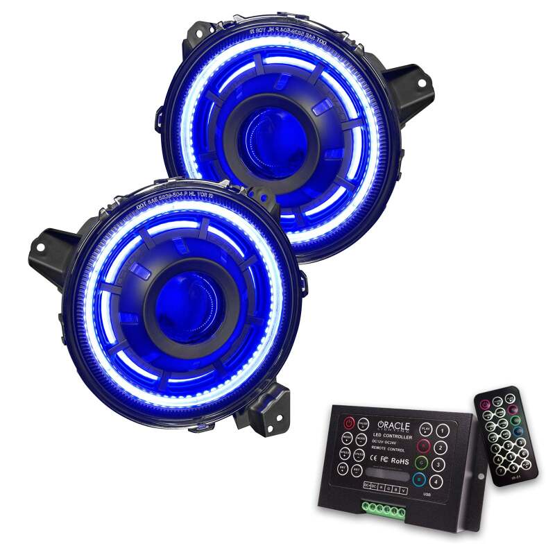 ORACLE Lighting Oculus Bi-LED Projector Headlights for Jeep JL/Gladiator JT - ColorSHIFT 2 - 5839-333