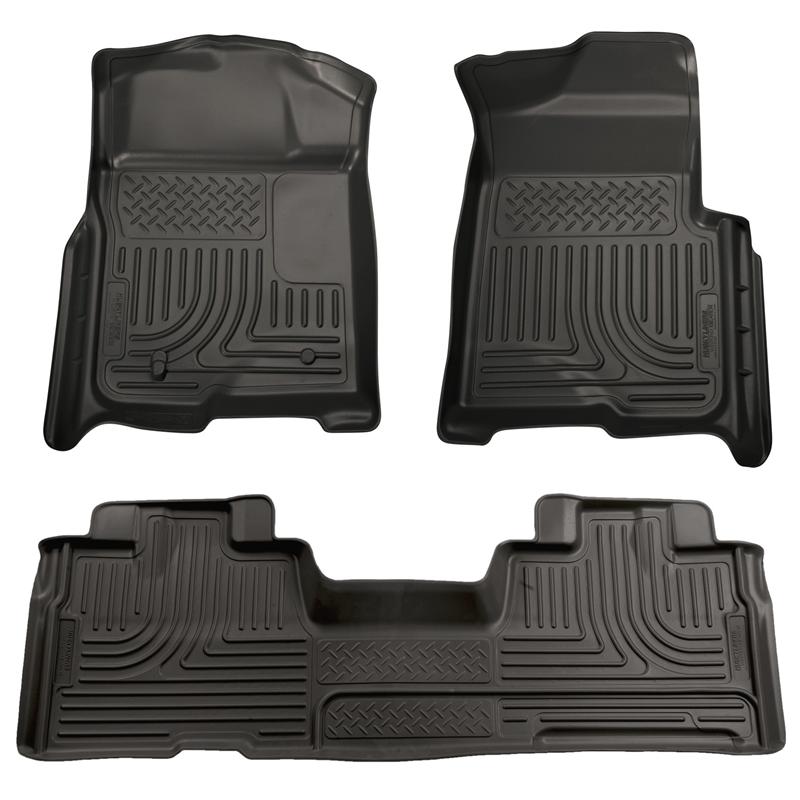 Husky Liners WeatherBeater Floor Liners - Ford F-150 - 09-12 Ford F-150 Super Cab WeatherBeater Combo Black Floor Liners (part 98341)