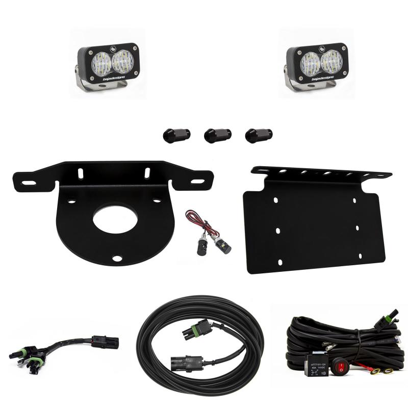 Baja Designs LED Light Kits - Ford Bronco - 2021+ Ford Bronco Dual S1 Sport W/C Reverse Kit w/Lic Plate w/Upfitter (part 447765UP)