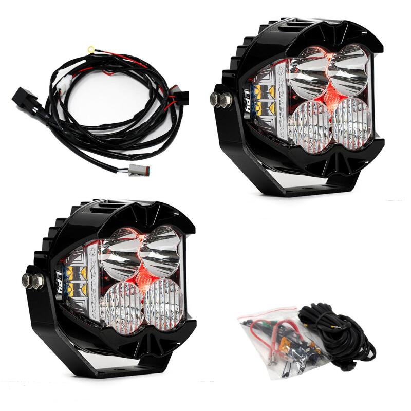 Baja Designs LP4 Pro LED Light Pods - LP4 Pro Driving/Combo LED - Red Backlight (Pair) (part 297814)