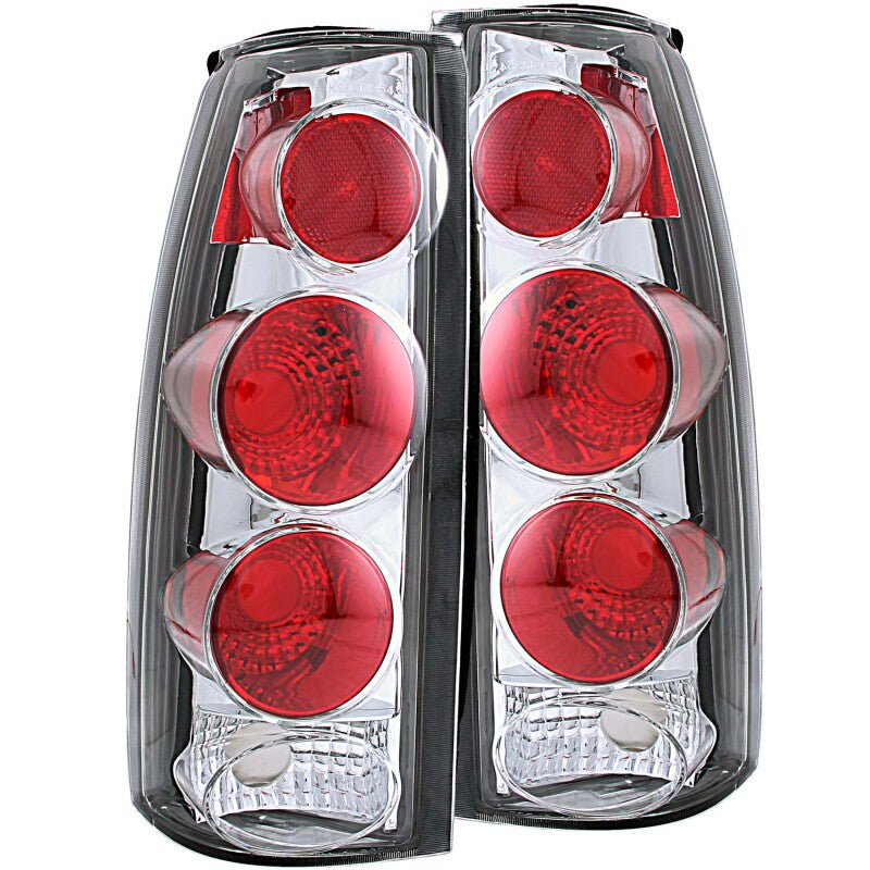 ANZO 3D Style Tail Lights, Chrome - 1988-1998 Chevy/GMC C/K 1500/2500, 1988-2000 Chevy/GMC C/K 3500, 1992-1999 Chevy Suburban, 1992-1994 Chevy Blazer, 1995-1999 Chevy Tahoe, 1992-1999 GMC Yukon - ANZO part 211017