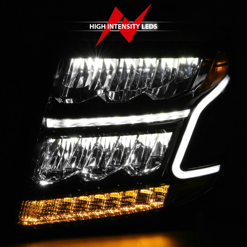 ANZO LED Crystal Plank Style Sequential Headlights, Black - 2015-2020 Chevy Tahoe & Suburban - ANZO part 111478 view 5