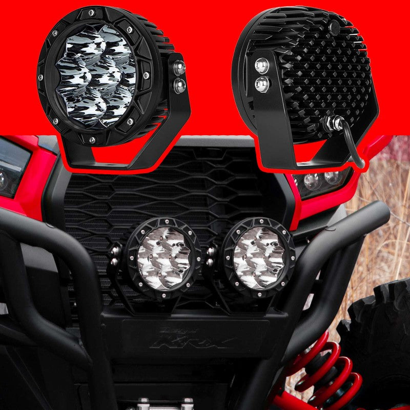 XKGLOW Spot Beam Cube Offroad Round Work Light Kit 1pc 5in - XK067005 - view 2