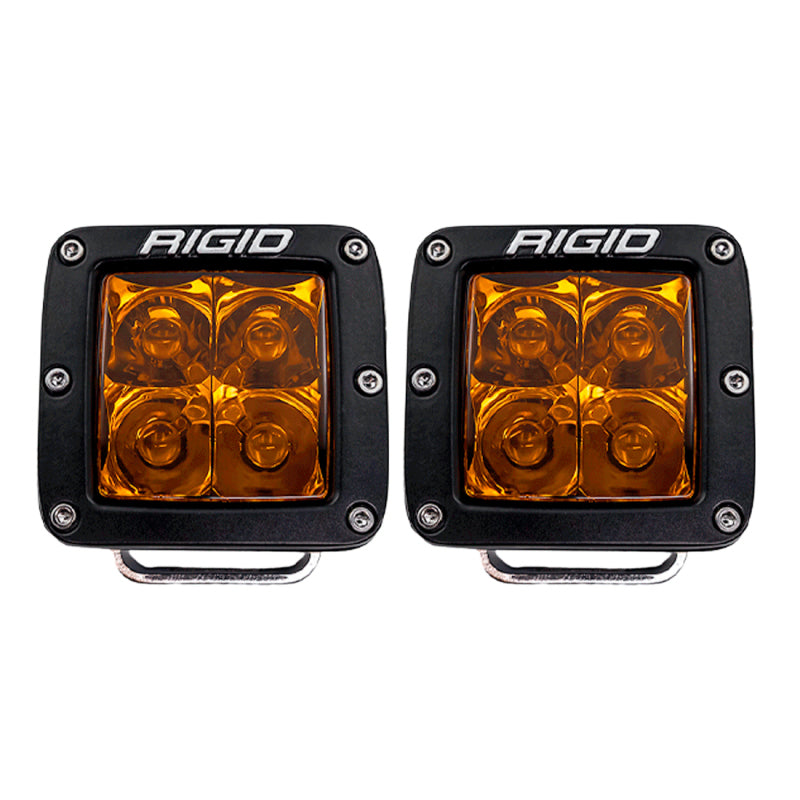 Rigid Industries D-Series PRO Spot w/ Amber PRO Lens (Pair) (part 20252)