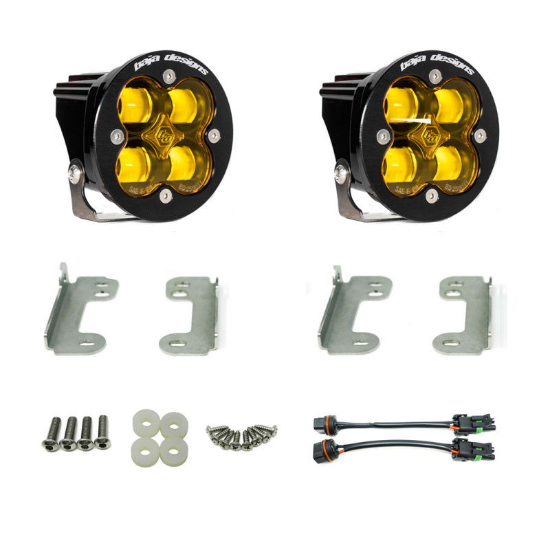 Baja Designs LED Light Kits - Jeep Wrangler & Gladiator - 2007-2018 Wrangler JL Rubicon Sport Fog Light Pocket Kit - Amber (part 447721)