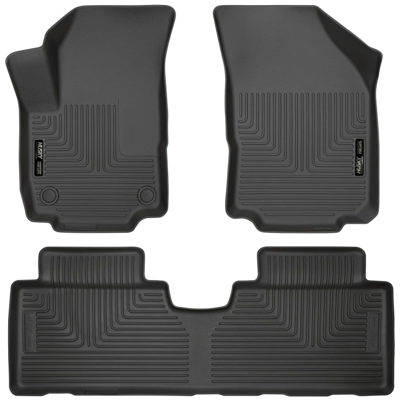 Husky Liners WeatherBeater Floor Liners - Chevy, GMC, Buick & Cadillac - 18-23 Chevrolet Equinox Weatherbeater Black Front & 2nd Seat Floor Liners (part 99131)