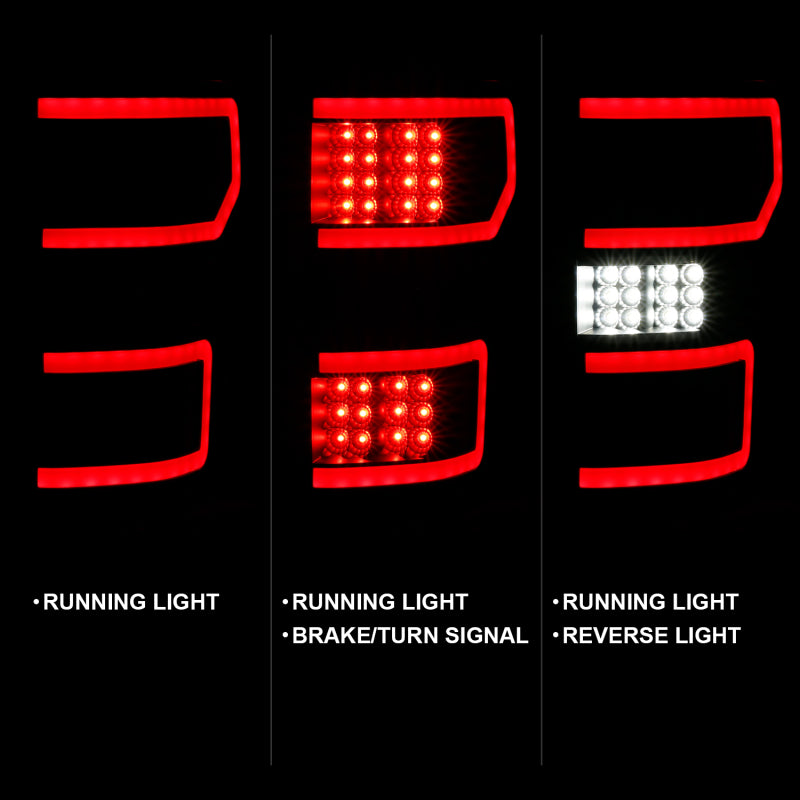 ANZO Full LED Light Bar Sequential Tail Lights, Black - 2018-2020 Ford F-150 - ANZO part 311314 view 7
